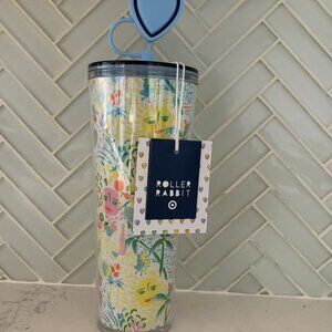 Roller Rabbit x Target 24 oz Travel Cup with Straw and Straw Cover NWT